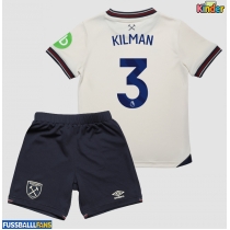 West Ham United Max Kilman #3 Auswärts Trikotsatz Kinder 2025-26 Kurzarm (+ Kurze Hosen)